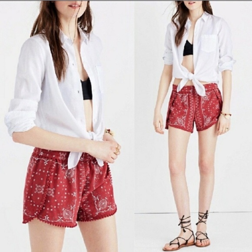 Madewell Oahu Cover Up Shorts in Vintage Bandana
